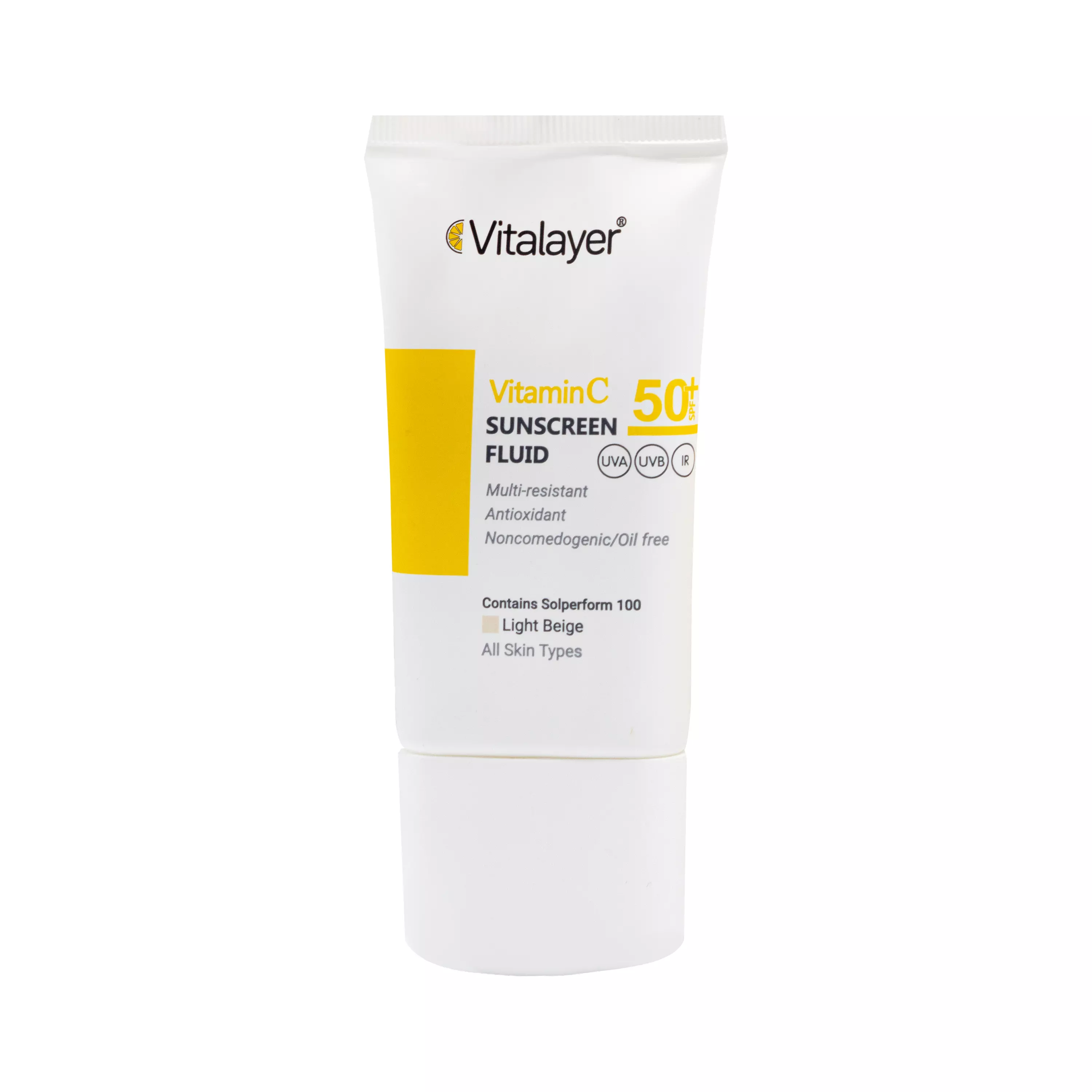 فلوئید ضد آفتاب ویتامین سی +SPF50 بژ روشن ویتالیر